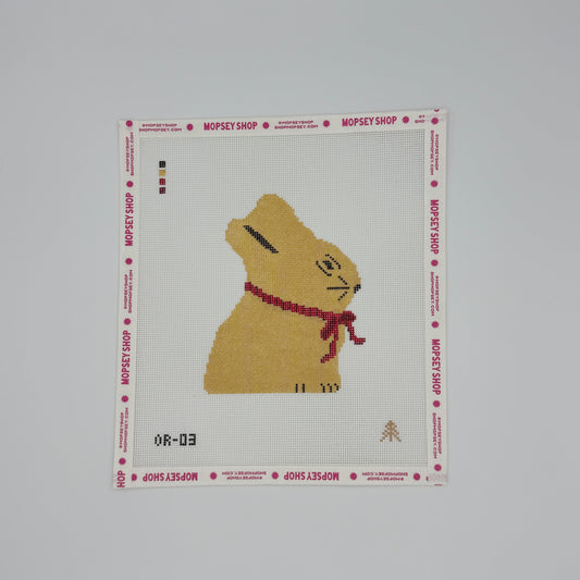 Evergreen Needlepoint Lindt Gold Bunny