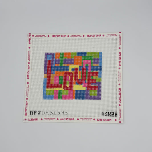Blue Waters Needlepoint: Love