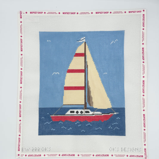 Blue Waters Needlepoint: Sailboat Juliet