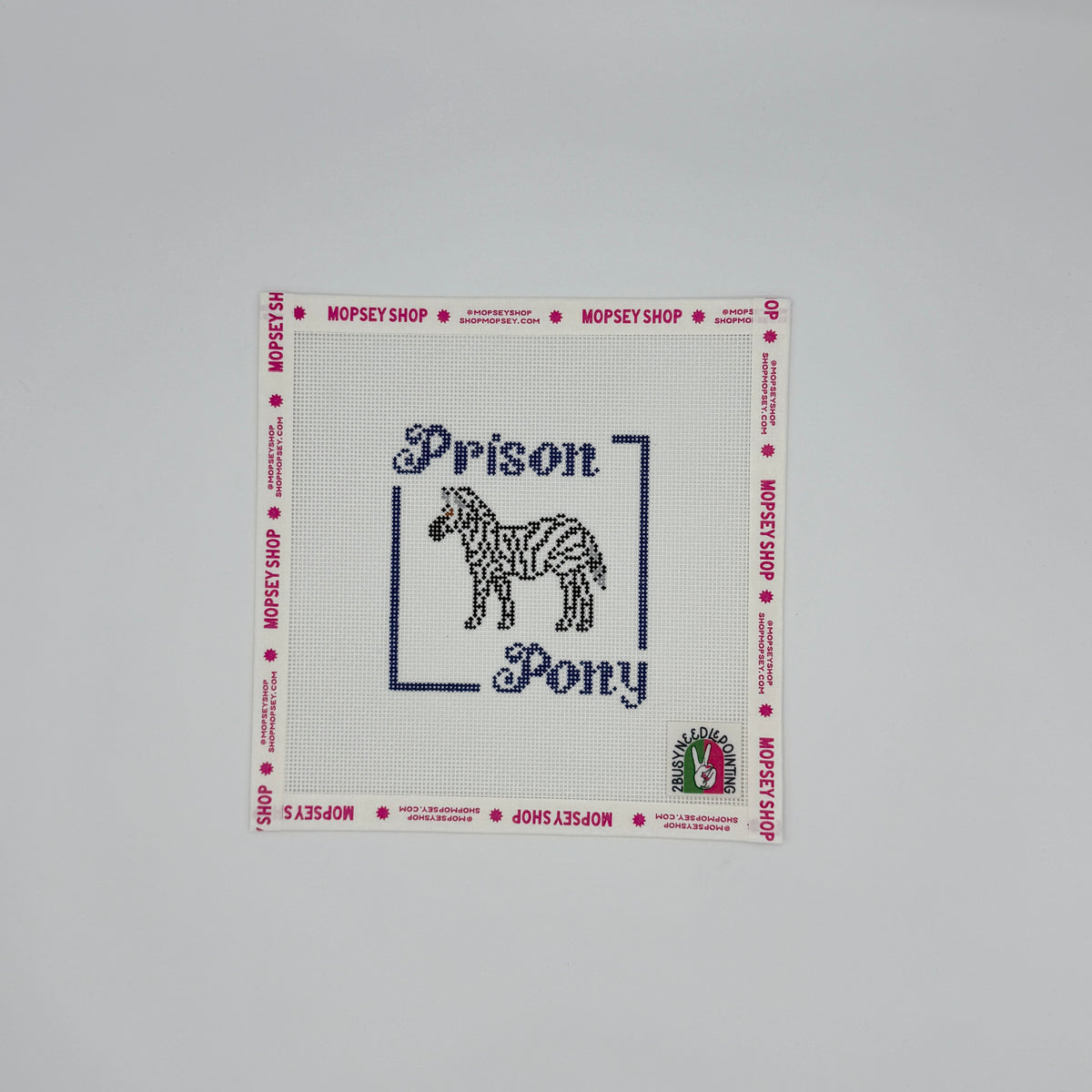2 Busy-Needlepointing: Prison Pony