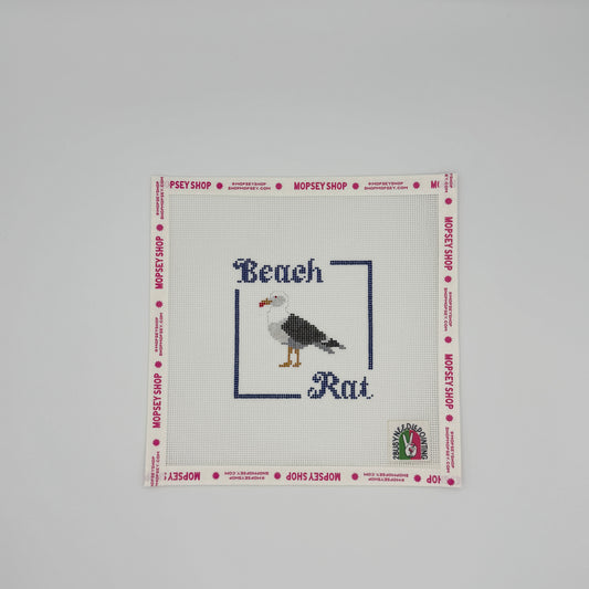 2 Busy-Needlepointing: Beach Rat