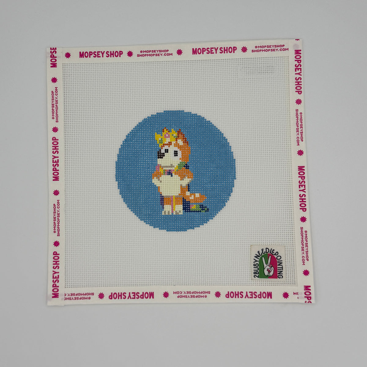 2 Busy-Needlepointing: Queen Mom