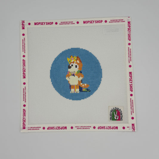 2 Busy-Needlepointing: Queen Mom