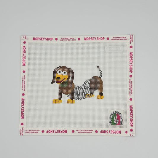 2 Busy-Needlepointing: Stretchy Dog
