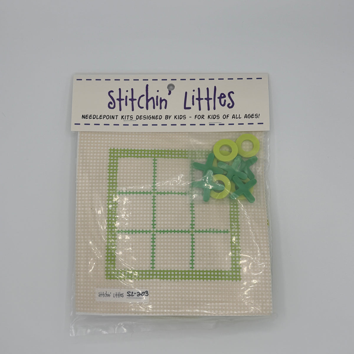 Stitchin' Littles: Tic Tac Toe Kiwi Greens
