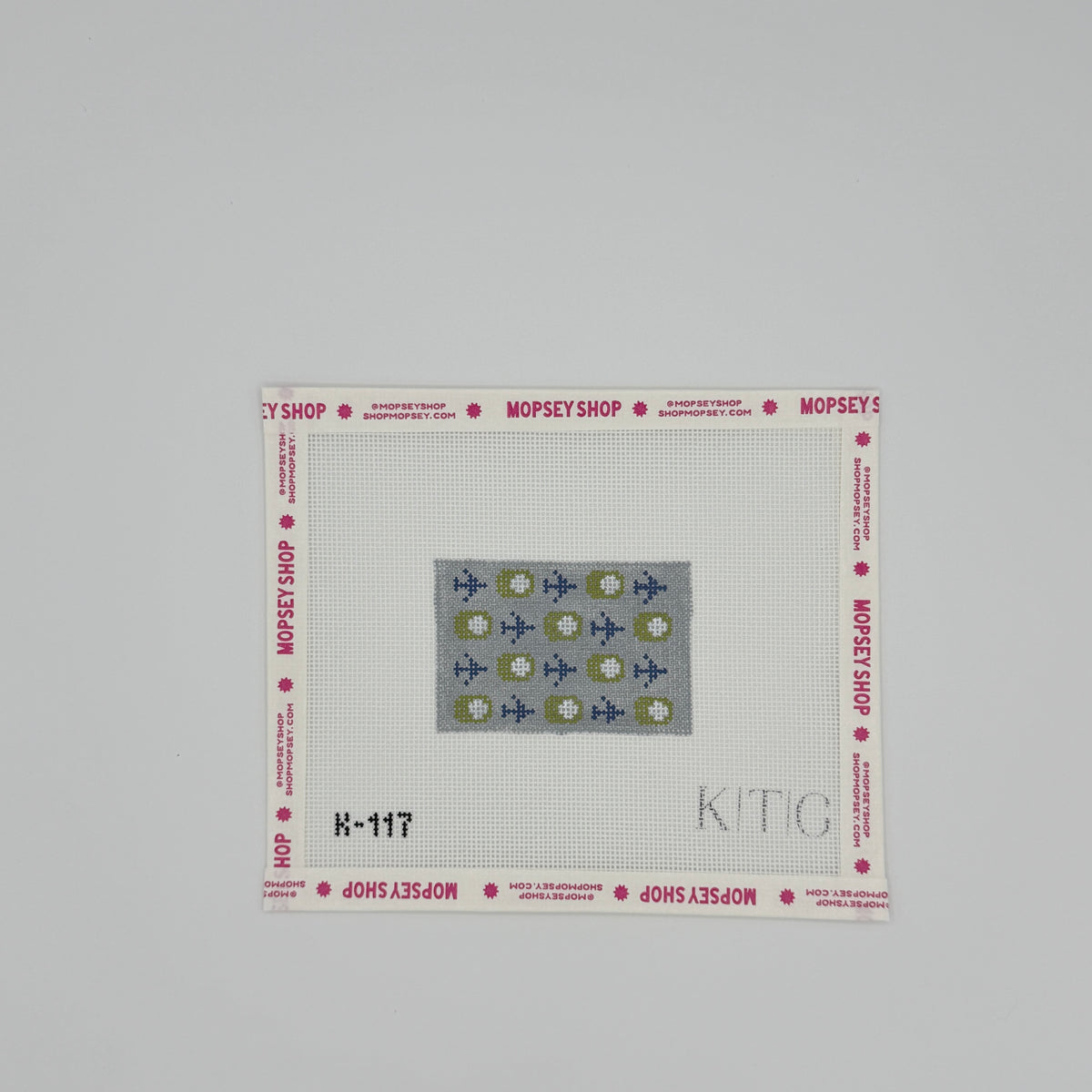 KTG Needlepoint: Airport Mode Tag