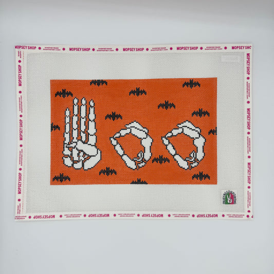 2 Busy-Needlepointing: Boo, Signed