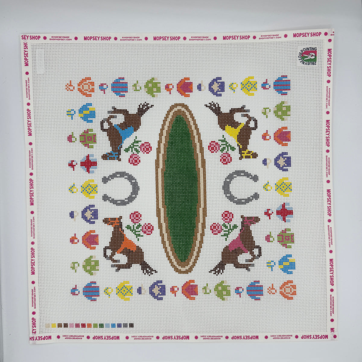 2 Busy-Needlepointing: Jockies Tray