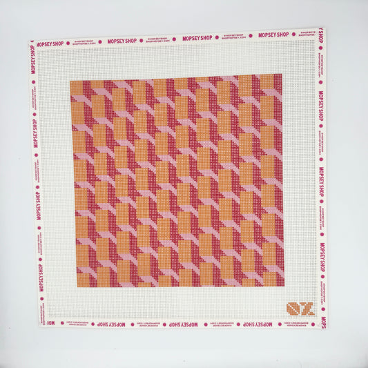 Tumbling Blocks Needlepoint Pillow