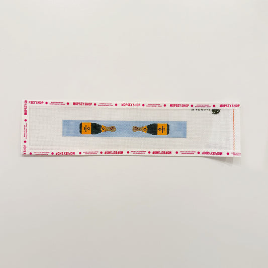 Champagne Bottles Keyfob - blue