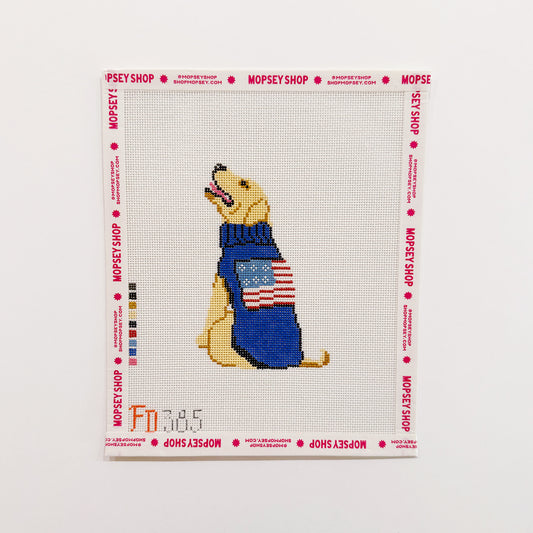 Yellow Lab with Sweater