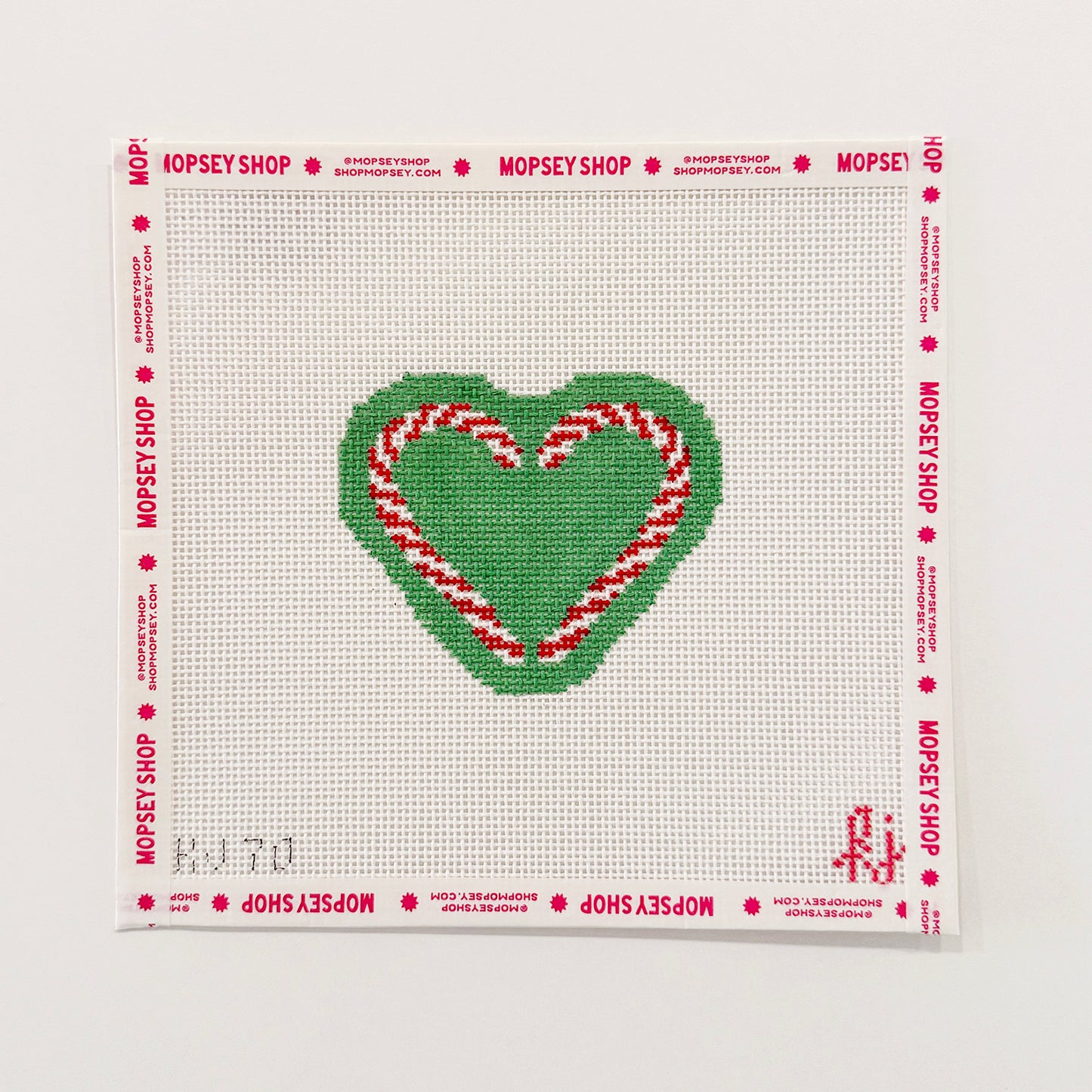 Green Candy Cane Heart