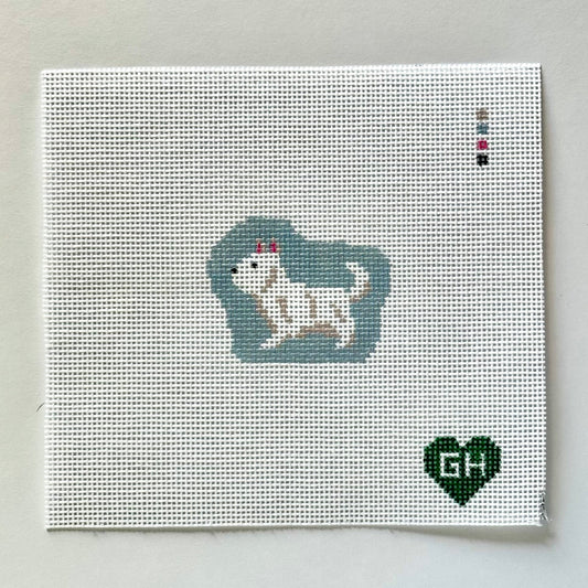 Green Heart Needlepoint: West Highland Terrier Mini