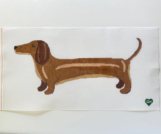 Green Heart Needlepoint: Dachshund Jumbo