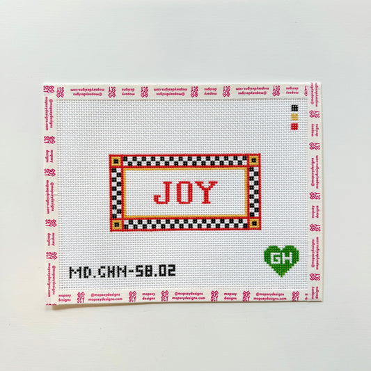 Green Heart Needlepoint: Checkered Joy