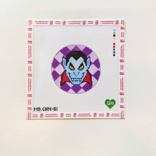 Green Heart Needlepoint: Vintage Halloween Dracula