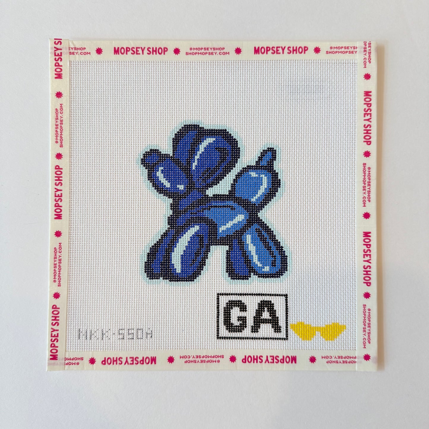 Blue Balloon Dog (18 mesh)