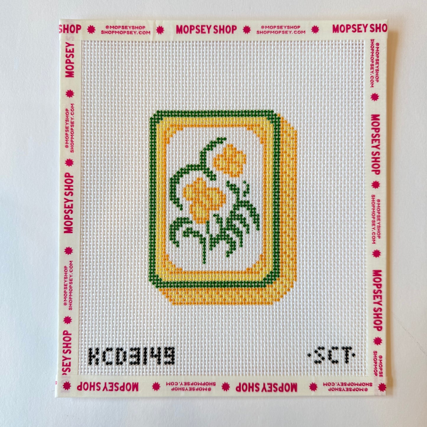 Yellow Mahjong Flower Tile