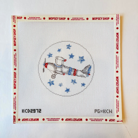Biplane with Stars