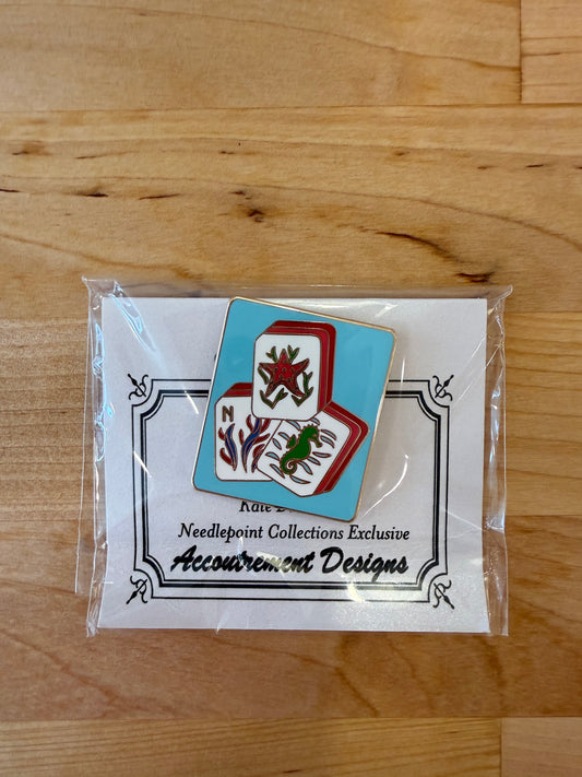 Blue Mahjong Tile Needle Minder