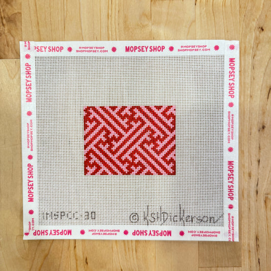 Red & Pink Greek Key Insert