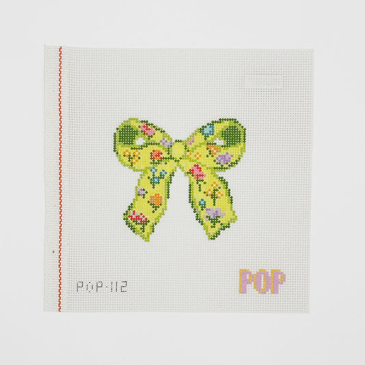 Floral Print Bow in Green