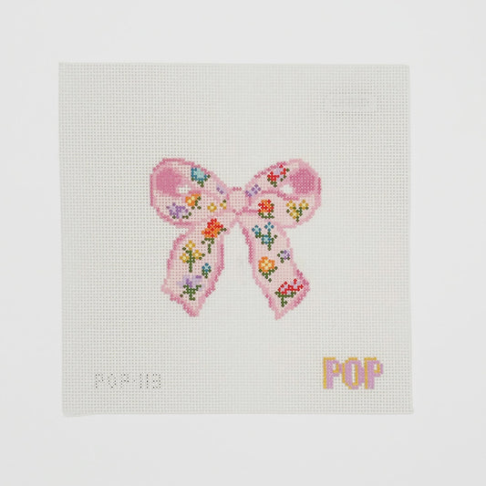 Floral Print Bow in Pink