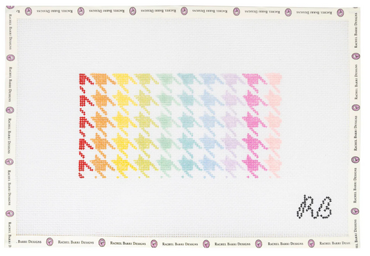 Rainbow Ombre Hounds Tooth
