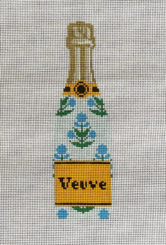 Block Print Champagne Bottle