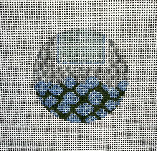 Shingles & Stars Blue Round