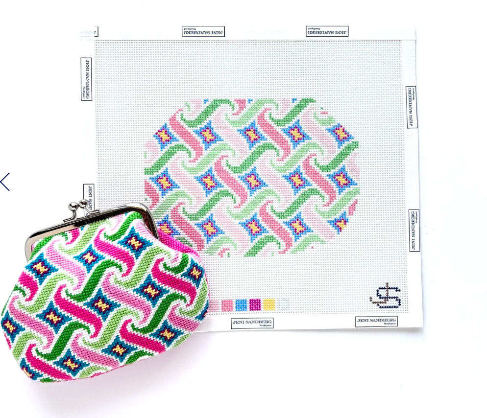 Pastel Swirl Kiss Lock Bag Needlepoint Canvas (Copy)