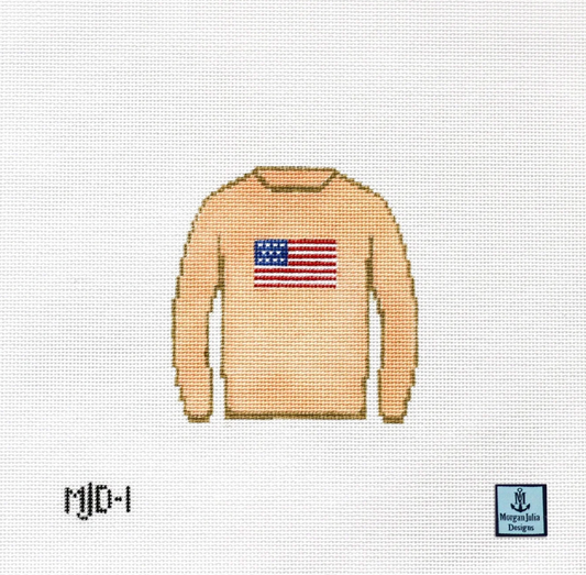 American Flag Sweater (Cream)