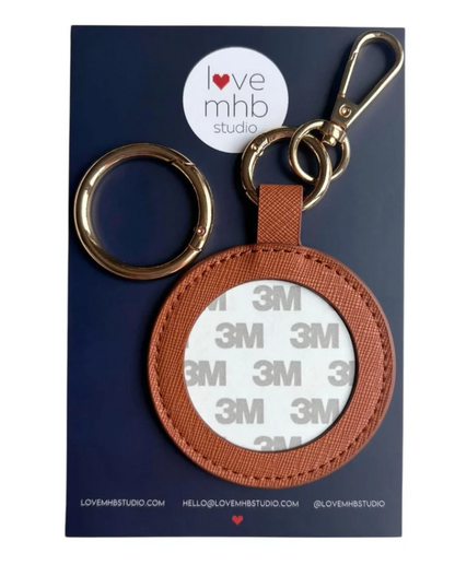 Love MHB Round Self Finishing Leather Charm