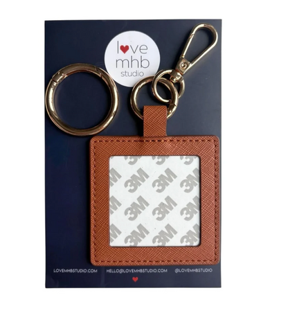 Love MHB Square Self Finishing Leather Charm