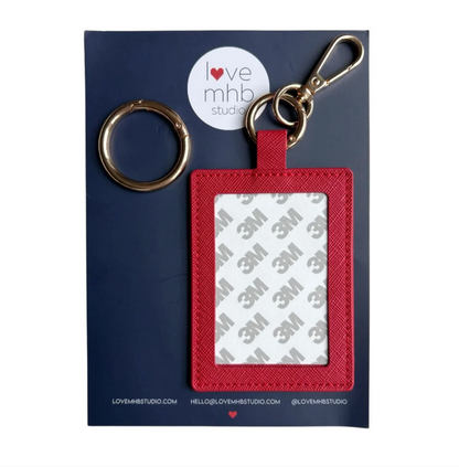 Love MHB Rectangle Self Finishing Leather Charm