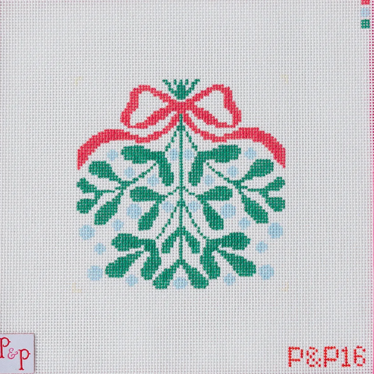 Red Bow Mistletoe Coaster