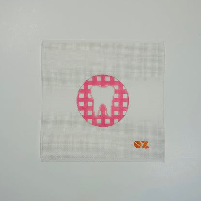 Gingham Tooth Needlepoint Ornament