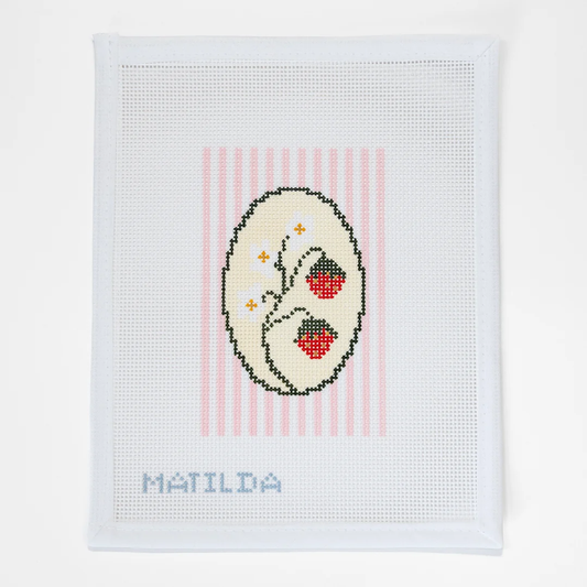 Strawberry Striped Oval