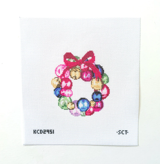 Mini Glass Ornament Wreath