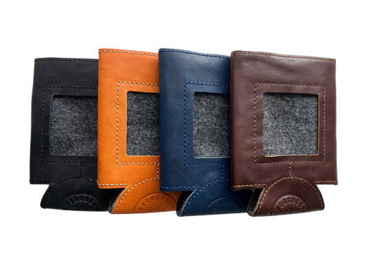Self Finishing Leather Can Cozy