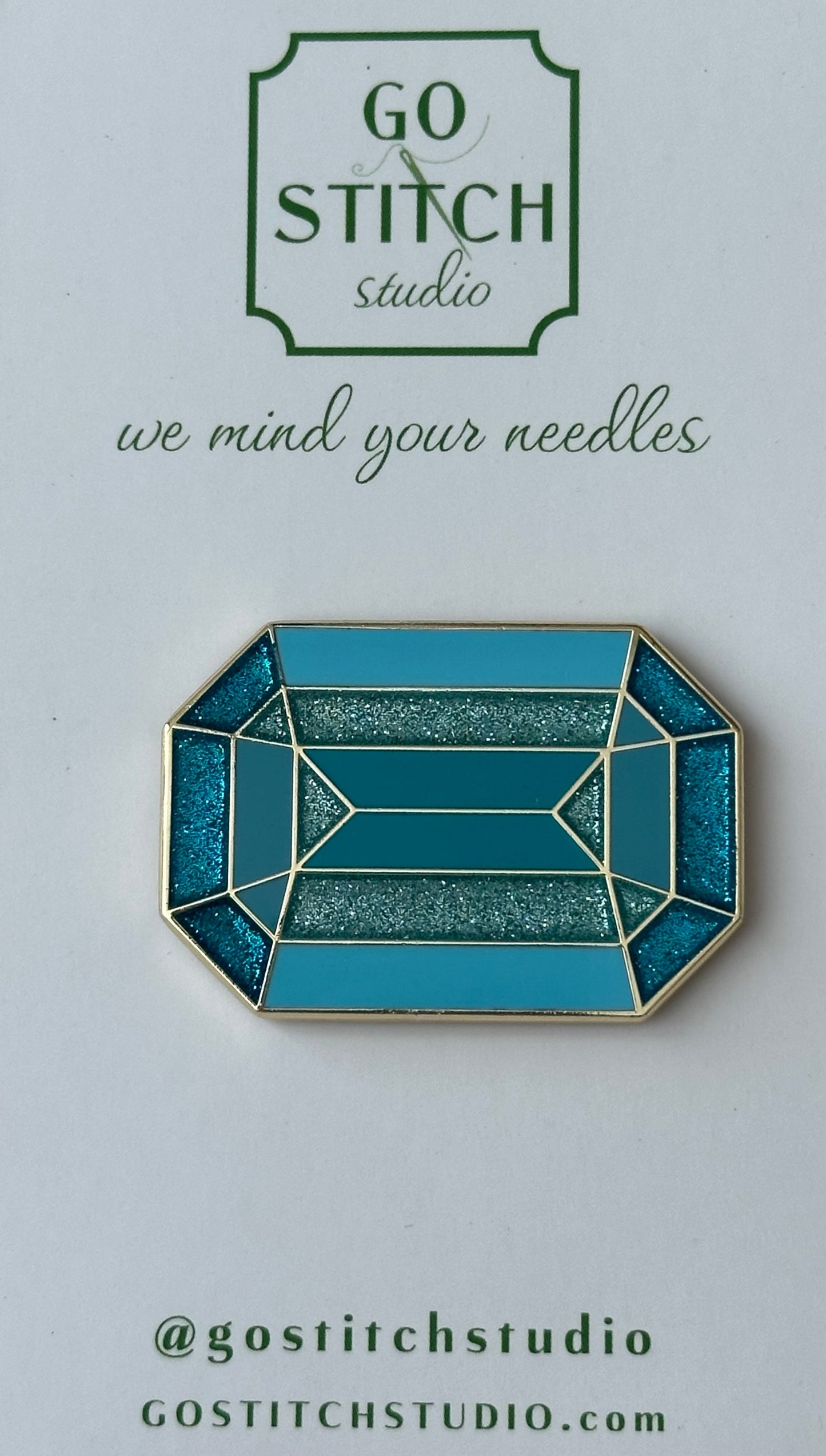Aquamarine Needle Minder