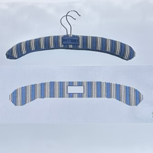 Blue Ticking Stripe Needlepoint Hanger