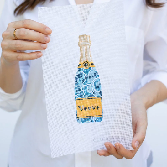 Blue Marble Champagne Bottle