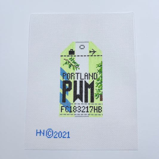 Portland Maine Vintage Travel Tag