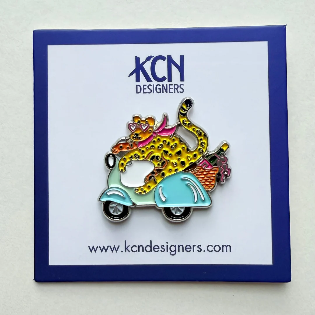 Leopard on Scooter Needleminder