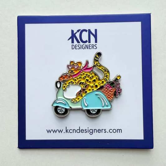 Leopard on Scooter Needleminder