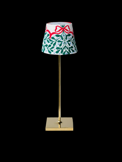 Red Bow Mistletoe Lampshade