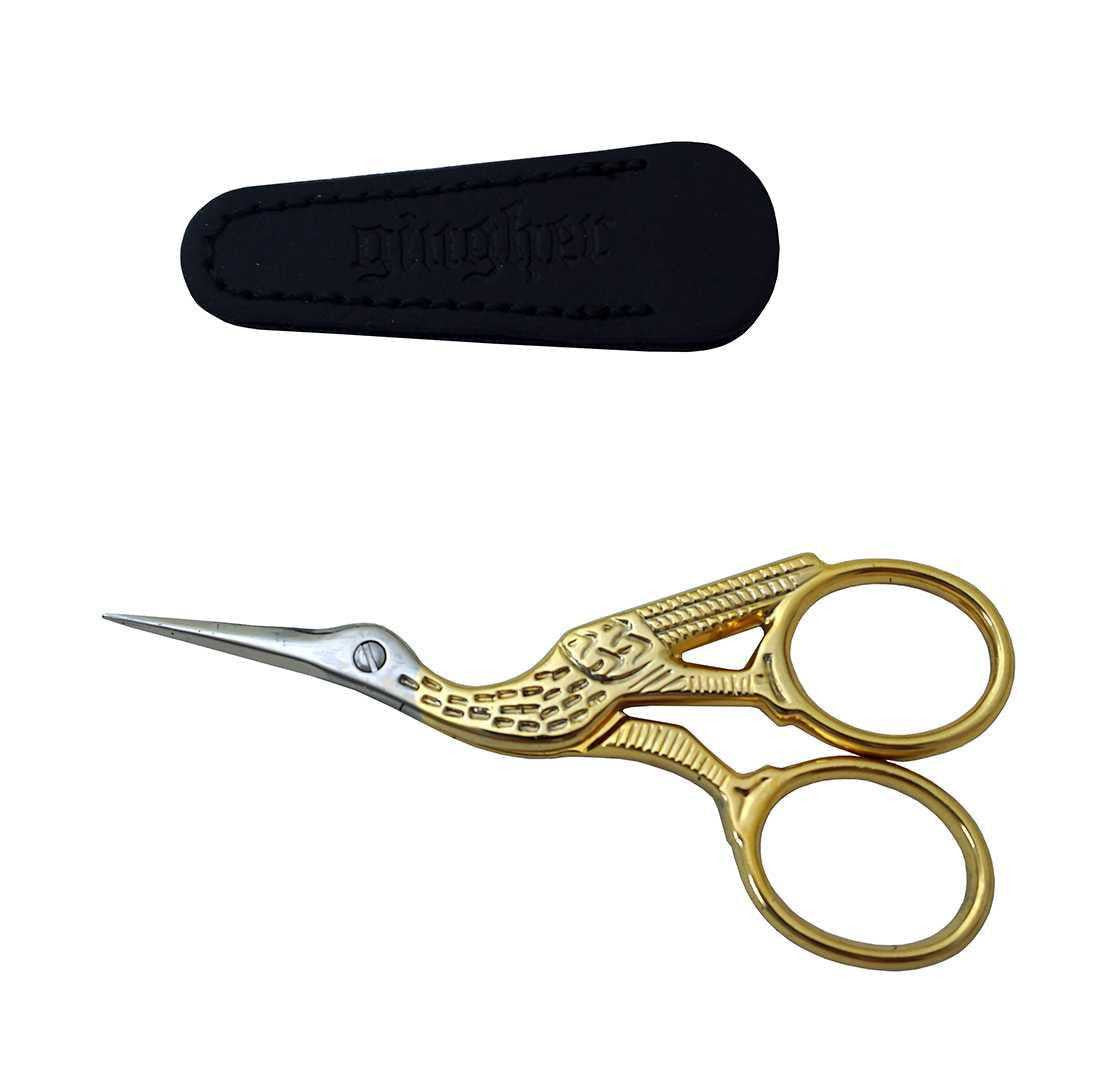 Gingham Stork Scissors