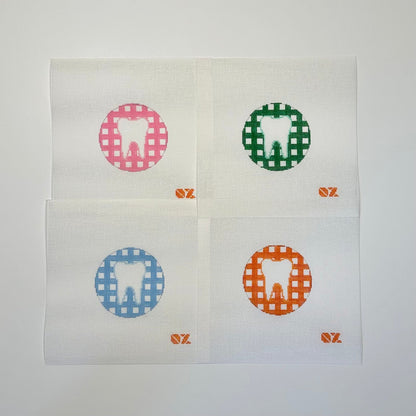 Gingham Tooth Needlepoint Ornament